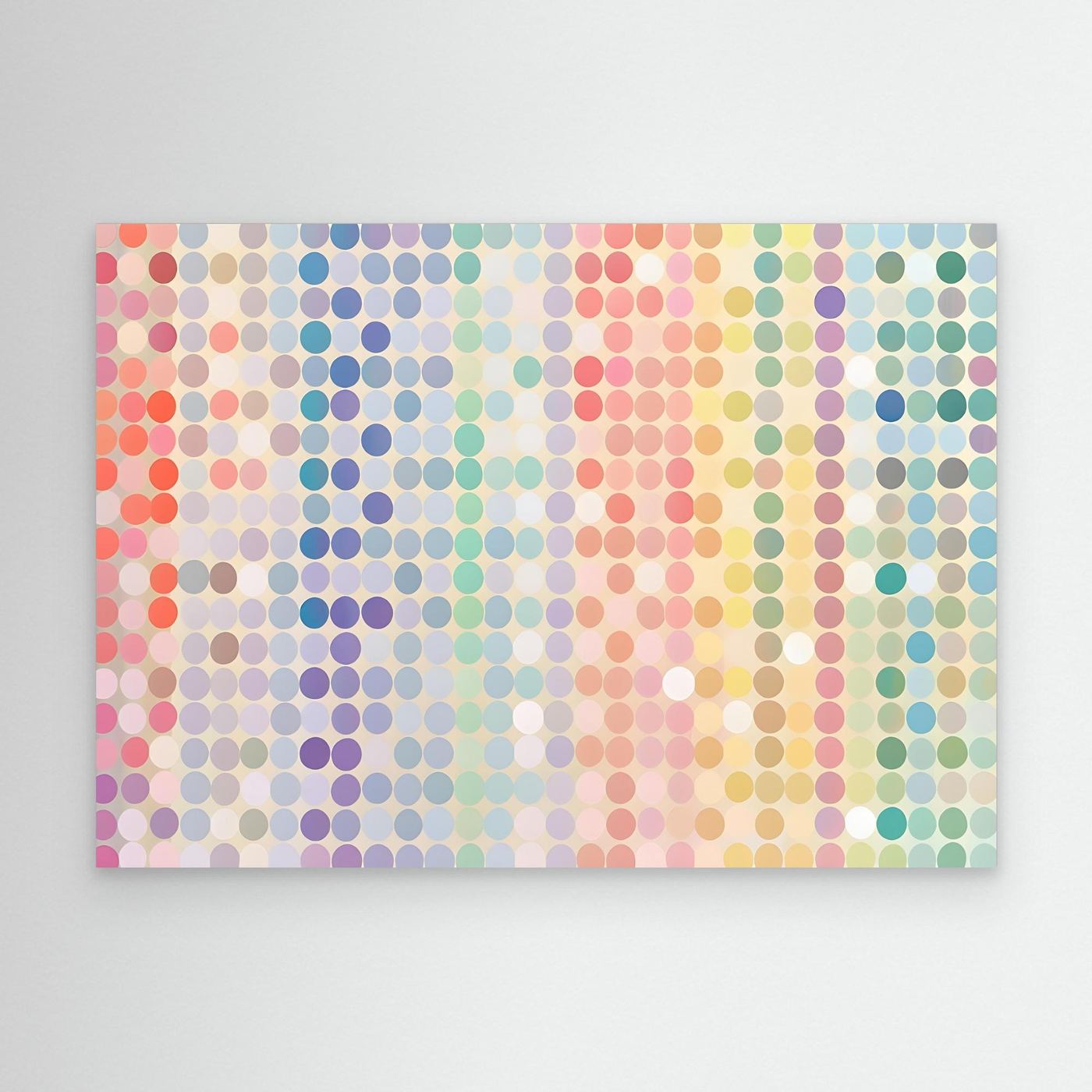 Soft Pastel Polka Dot Gradient Abstract Pattern with Colorful Circular Mosaic