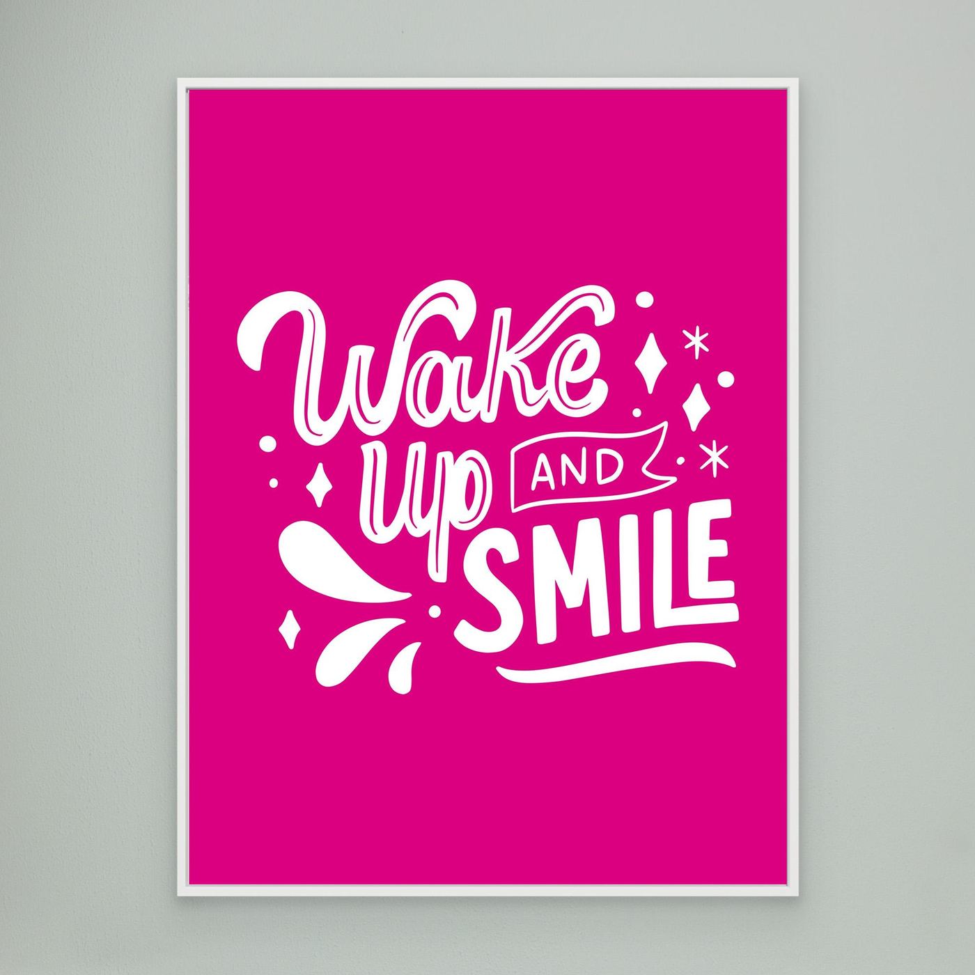 Wake Up And Smile SVG | Positive Morning Quote Typography