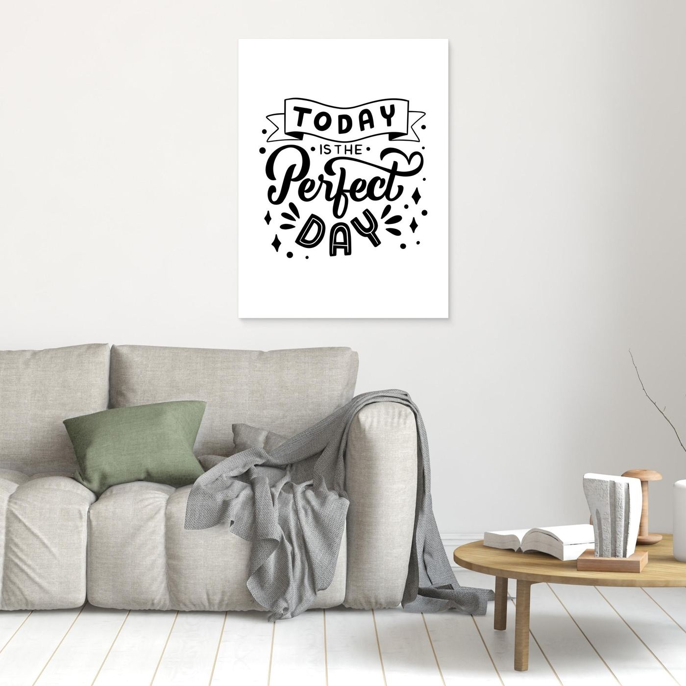 Today Is The Perfect Day White SVG | Motivational Quote Typography for Dark Backgrounds
