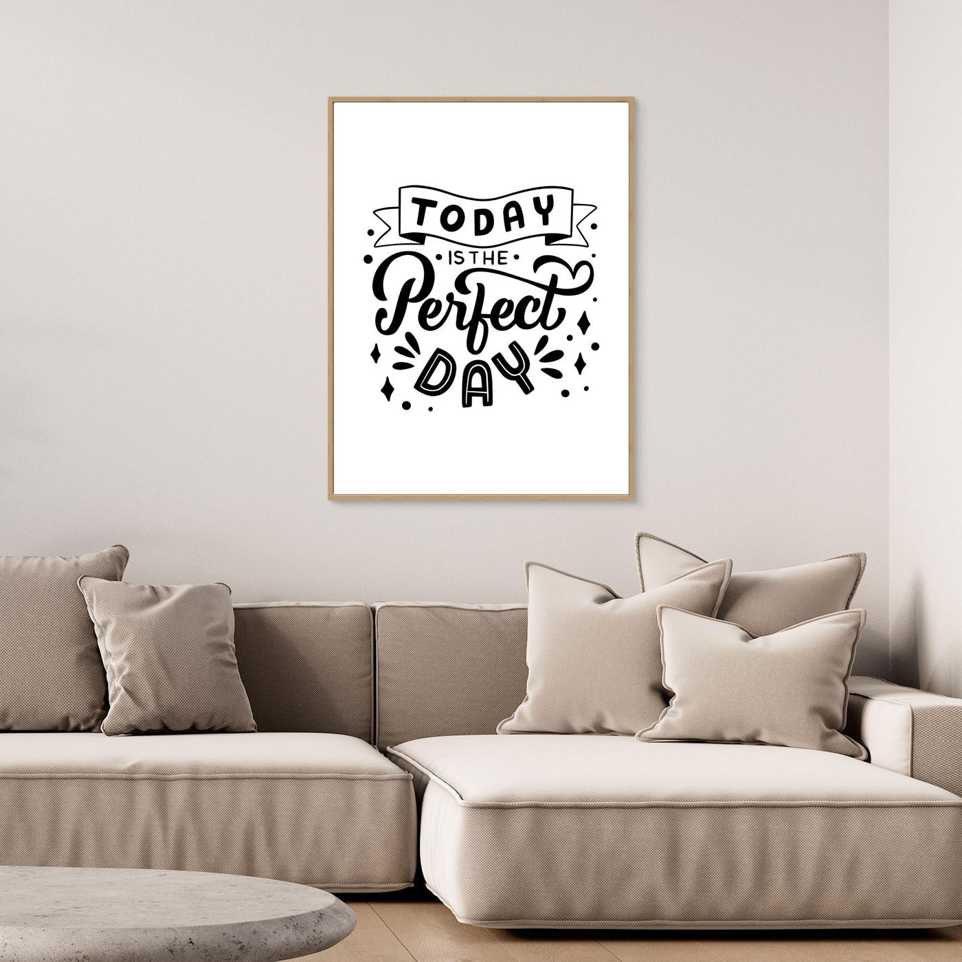 Today Is The Perfect Day White SVG | Motivational Quote Typography for Dark Backgrounds