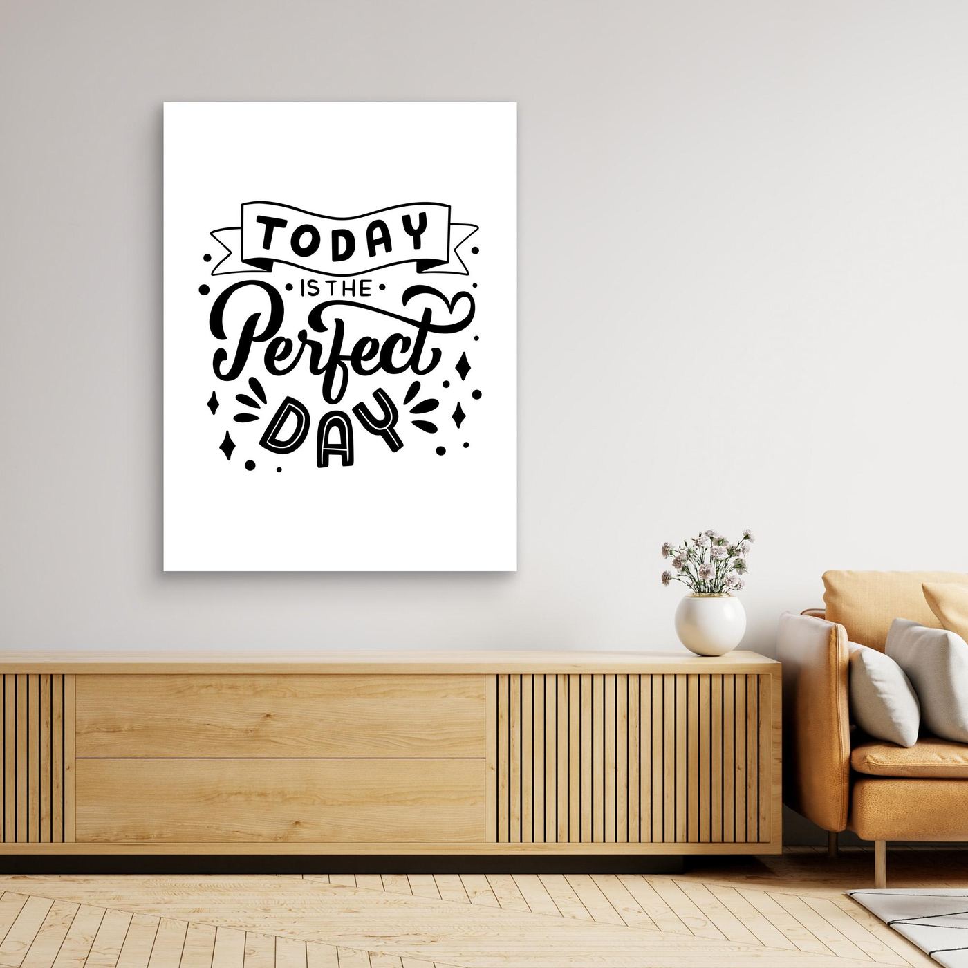 Today Is The Perfect Day White SVG | Motivational Quote Typography for Dark Backgrounds
