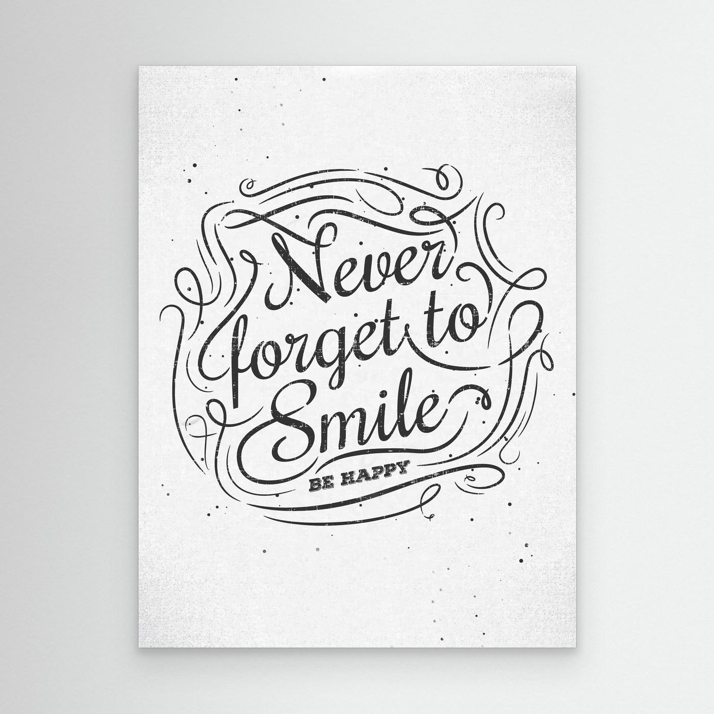 Never Forget to Smile SVG | Be Happy Inspirational Quote Typography Design