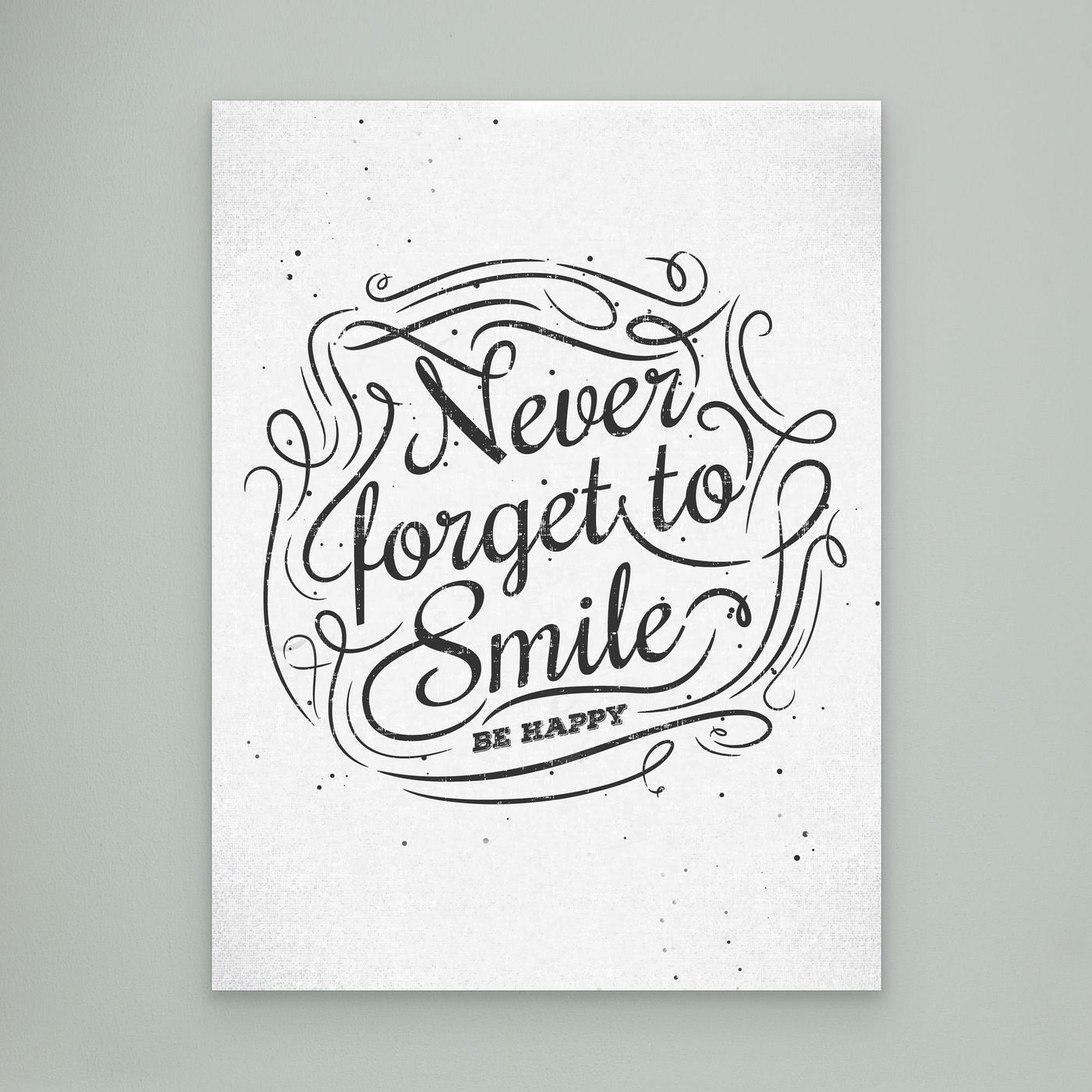 Never Forget to Smile SVG | Be Happy Inspirational Quote Typography Design