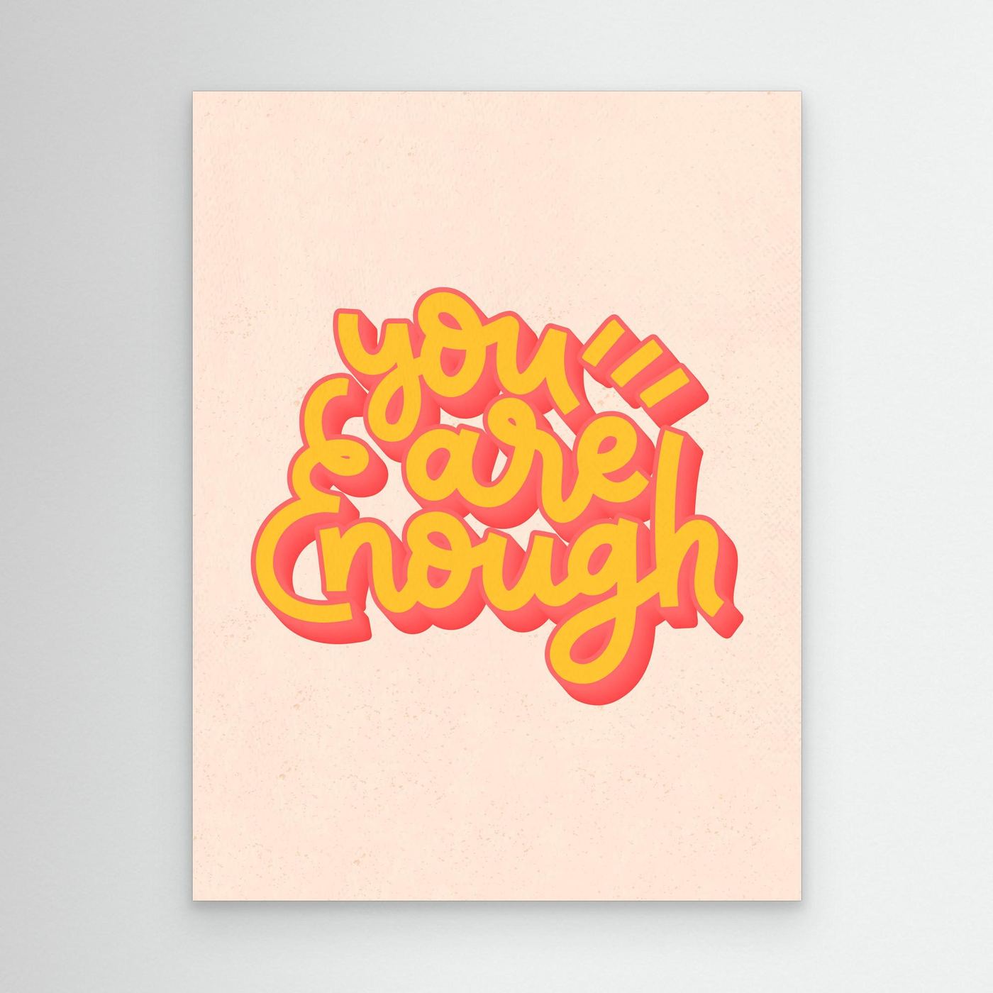 You Are Enough SVG | Positive Affirmation Typography Design