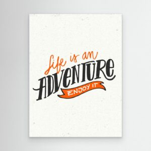 Life Is An Adventure Enjoy It SVG | Inspirational Travel Quote Typography Design