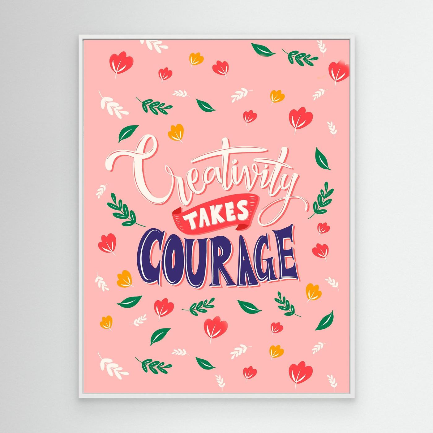 Creativity Takes Courage SVG | Inspirational Artist Quote Typography Design