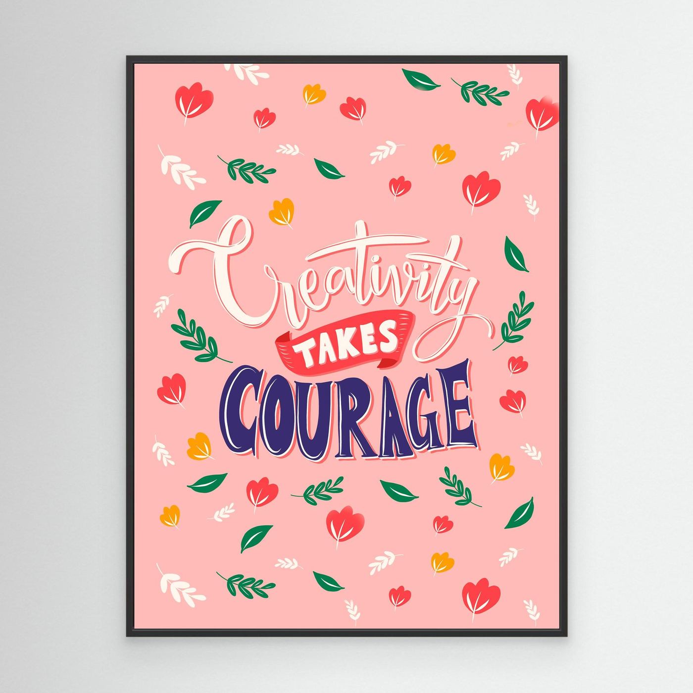 Creativity Takes Courage SVG | Inspirational Artist Quote Typography Design