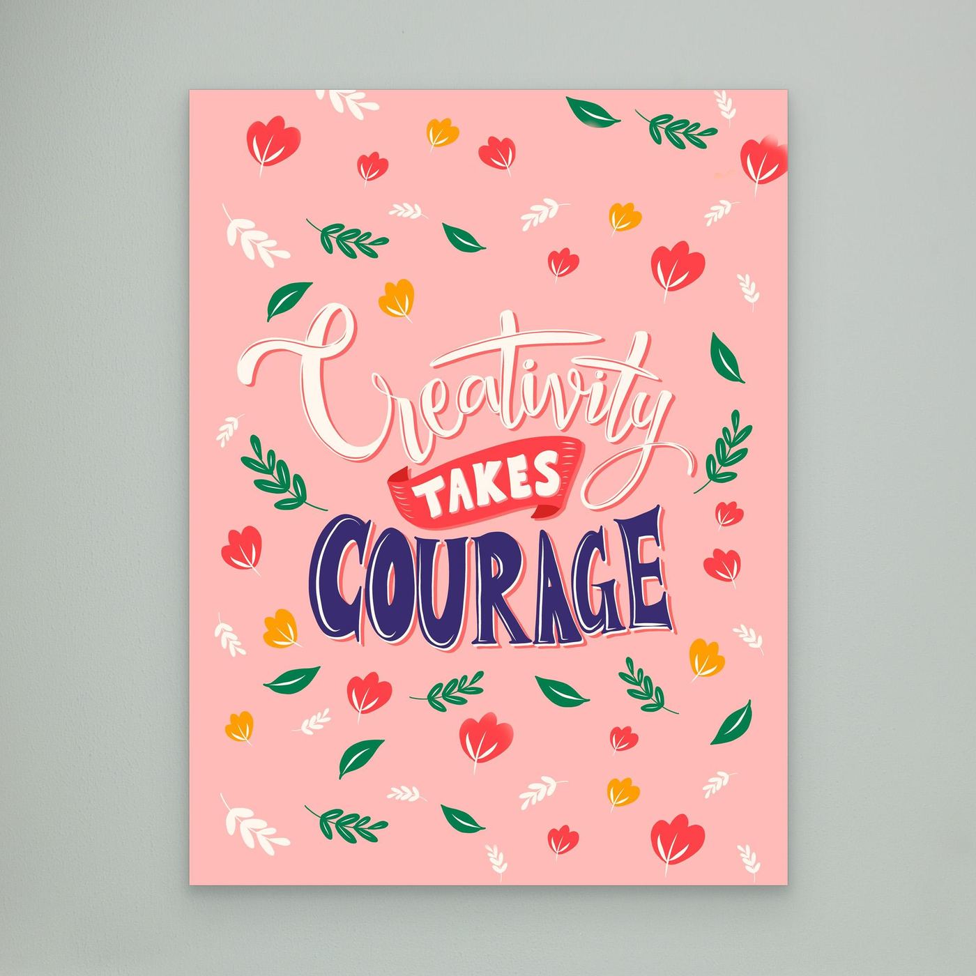 Creativity Takes Courage SVG | Inspirational Artist Quote Typography Design