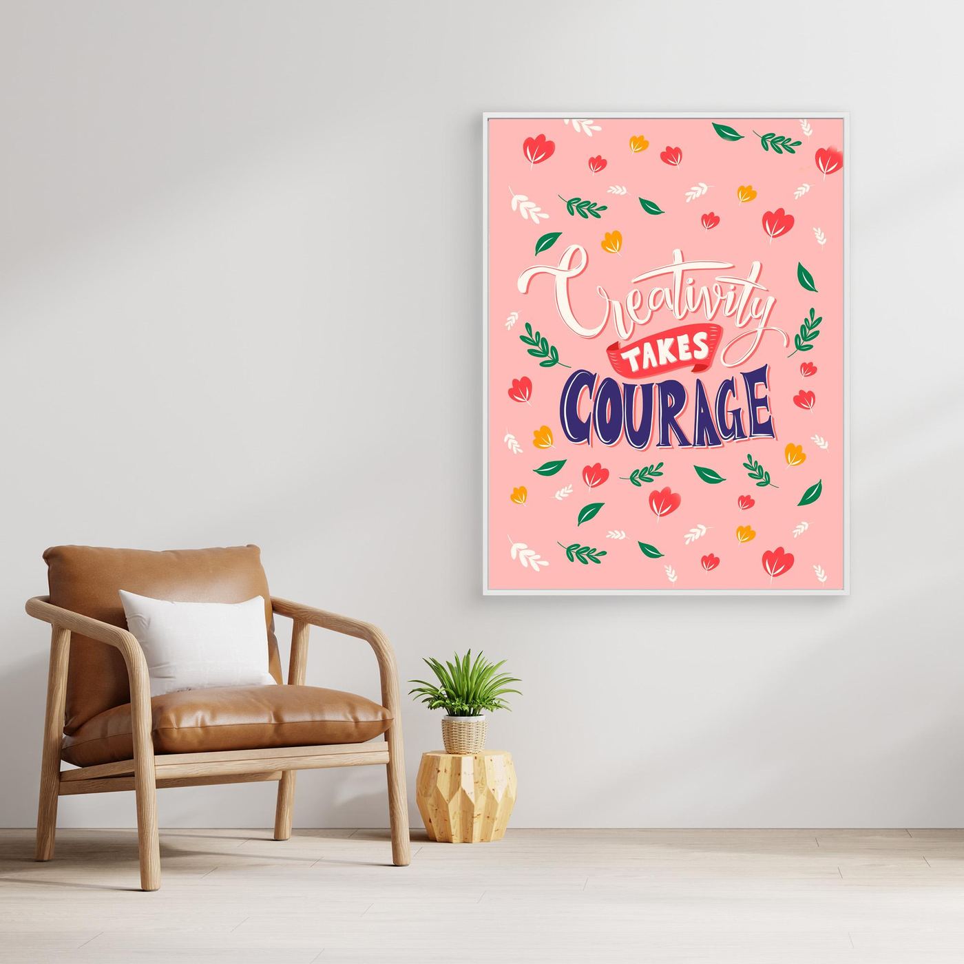 Creativity Takes Courage SVG | Inspirational Artist Quote Typography Design