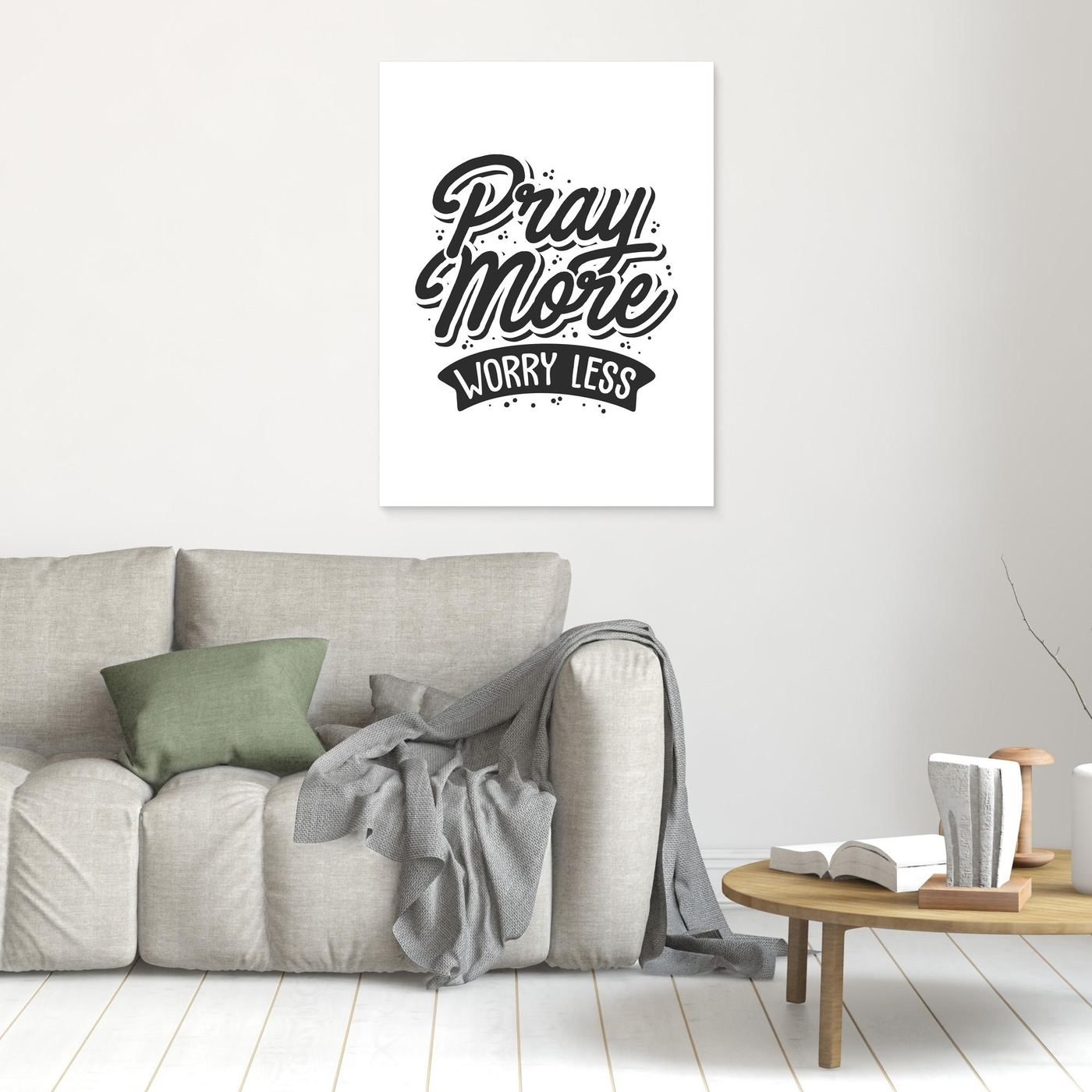 Pray More Worry Less | Faith-Based Inspirational Typography