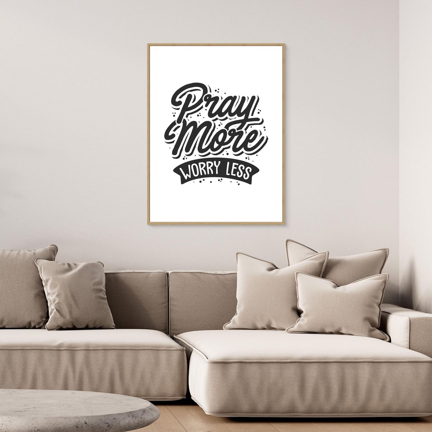 Pray More Worry Less | Faith-Based Inspirational Typography