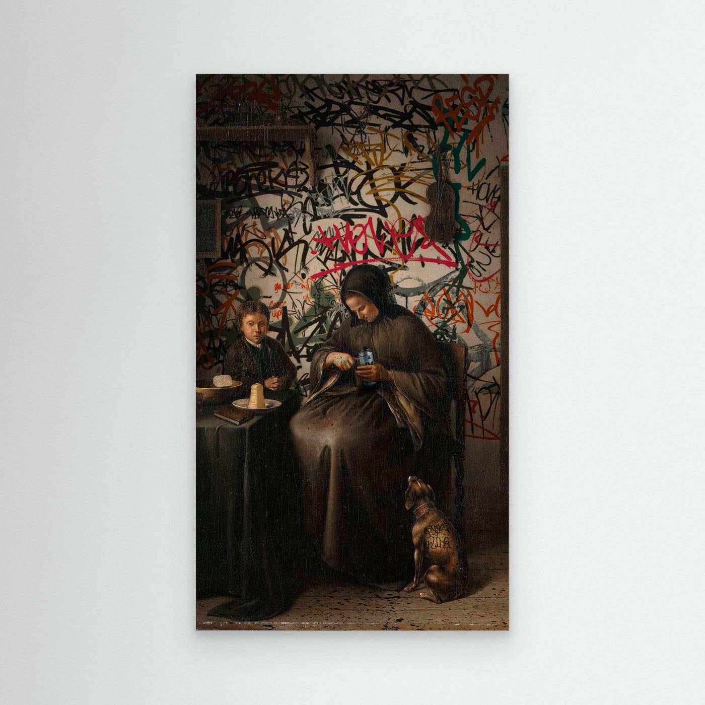 Urban Renaissance – Classical Interior Reimagined with Street Art Graffiti