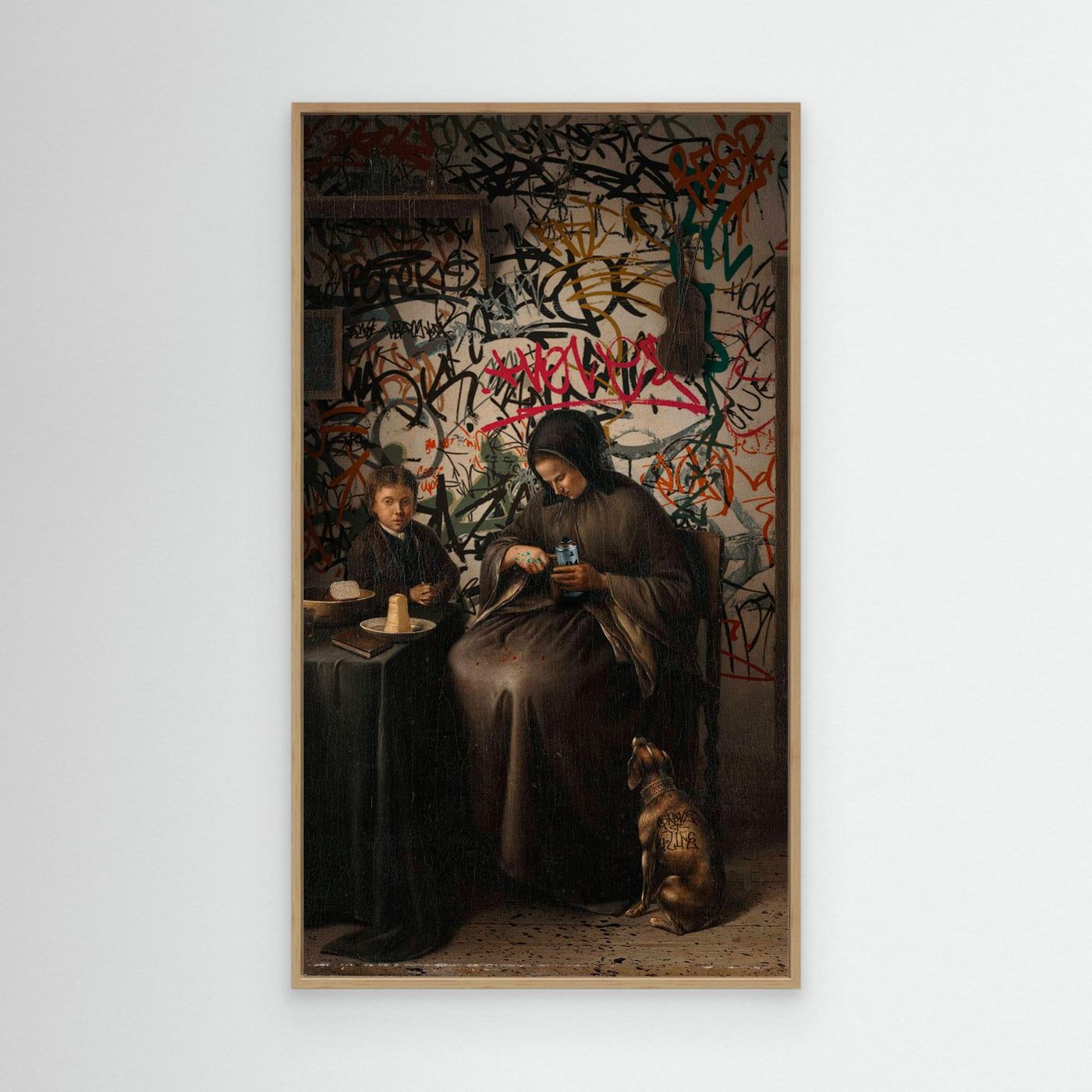 Urban Renaissance – Classical Interior Reimagined with Street Art Graffiti