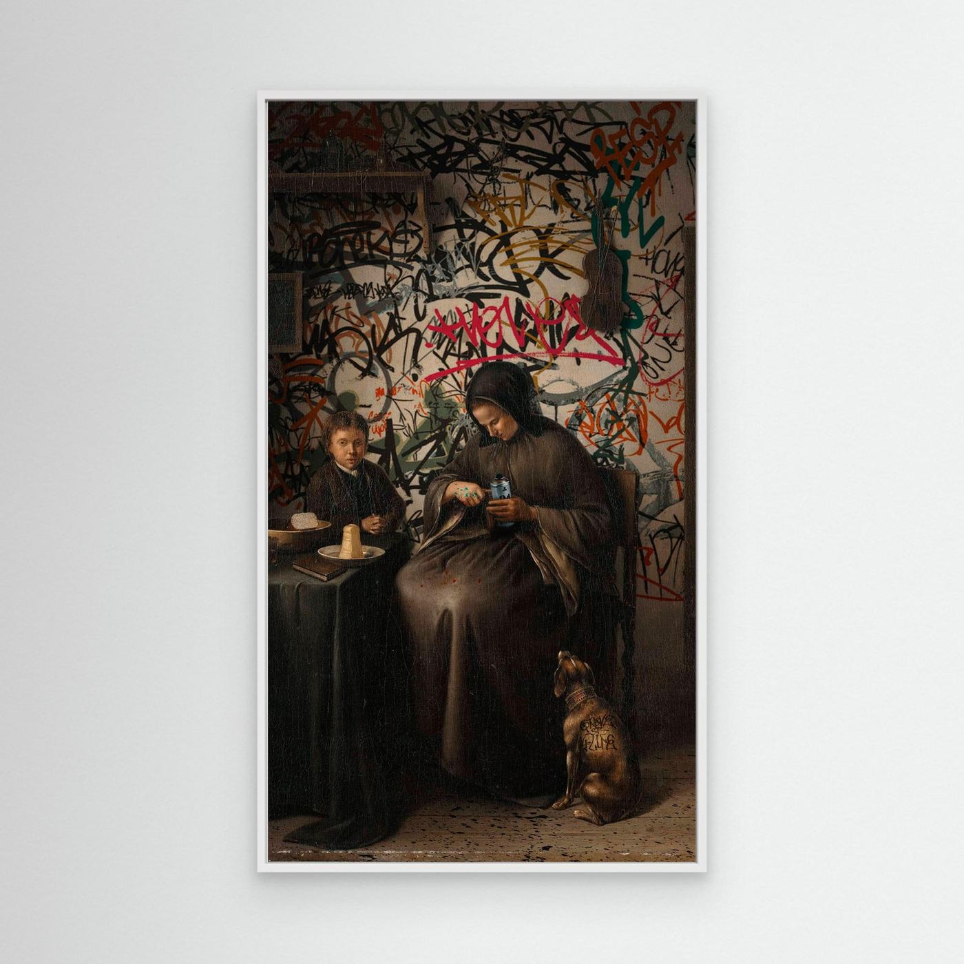 Urban Renaissance – Classical Interior Reimagined with Street Art Graffiti
