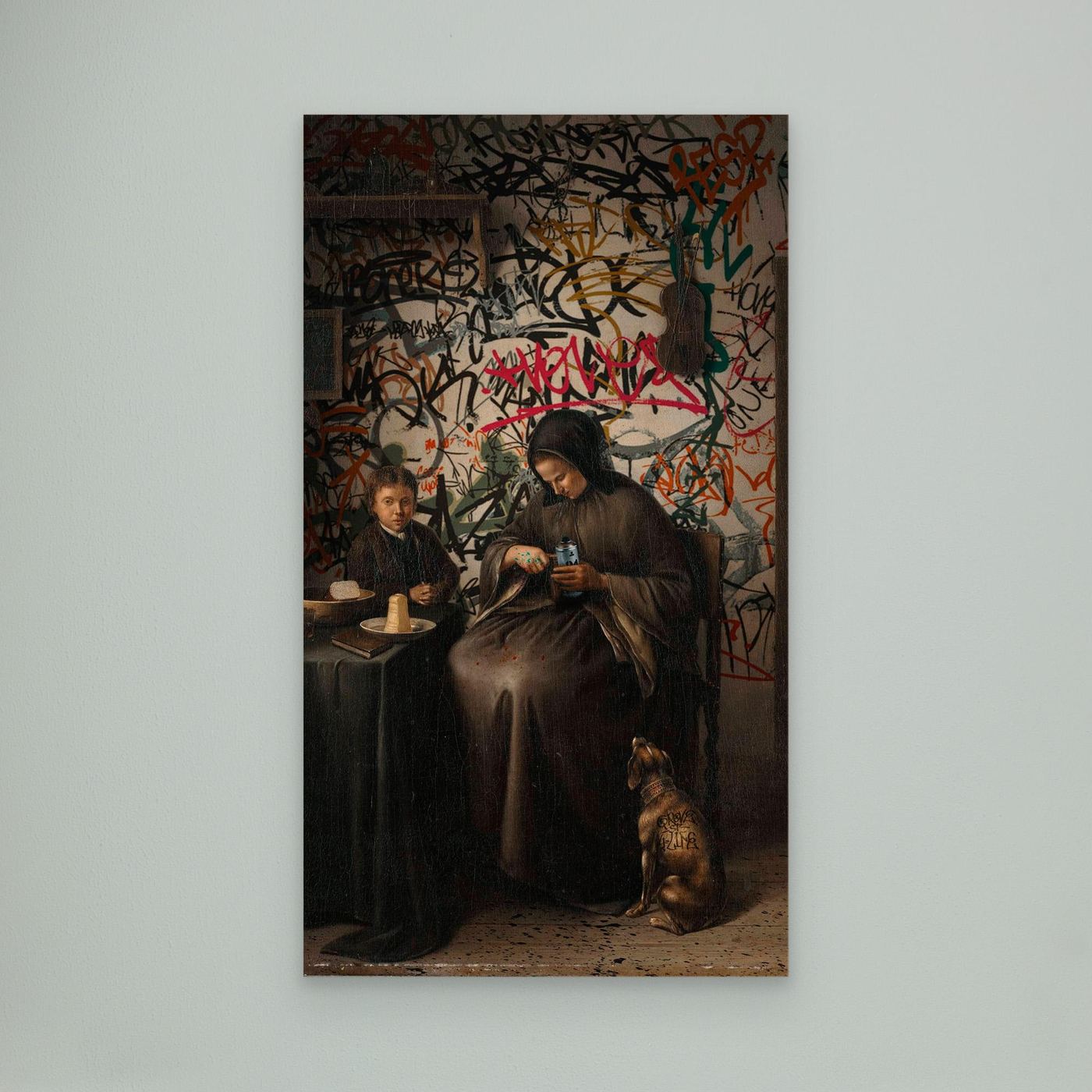 Urban Renaissance – Classical Interior Reimagined with Street Art Graffiti