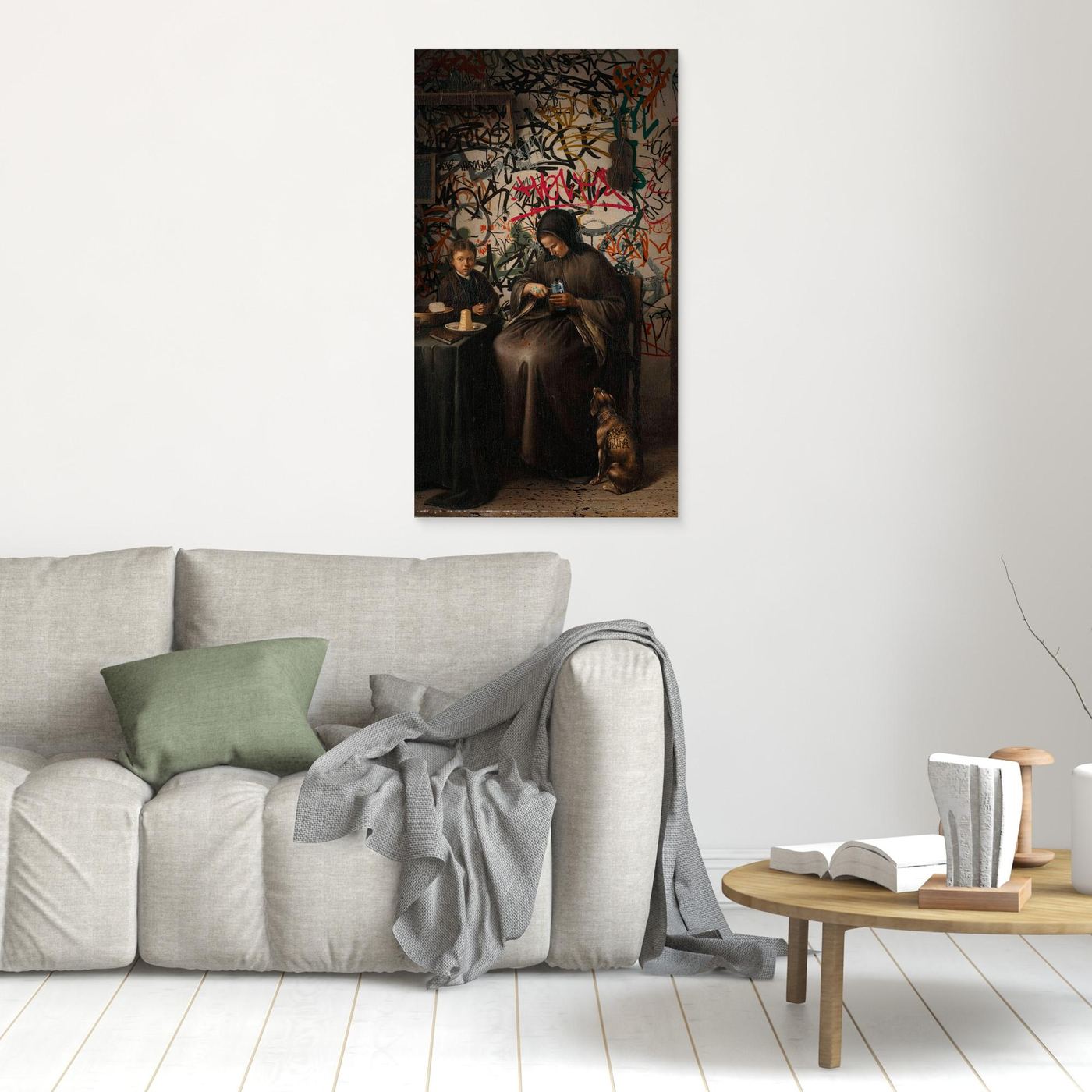 Urban Renaissance – Classical Interior Reimagined with Street Art Graffiti