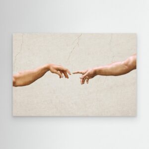 The Creation of Adam – Renaissance Masterpiece Detail of Touching Hands