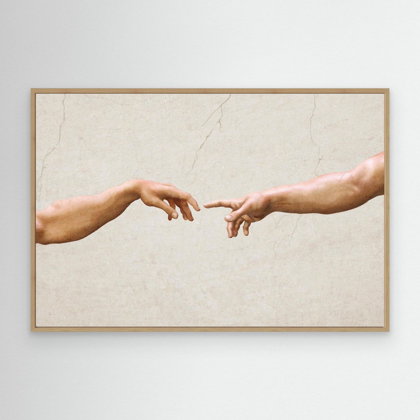 The Creation of Adam – Renaissance Masterpiece Detail of Touching Hands