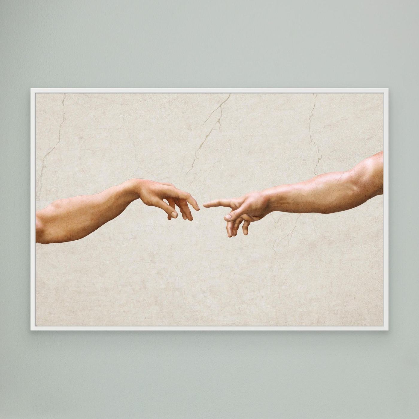 The Creation of Adam – Renaissance Masterpiece Detail of Touching Hands