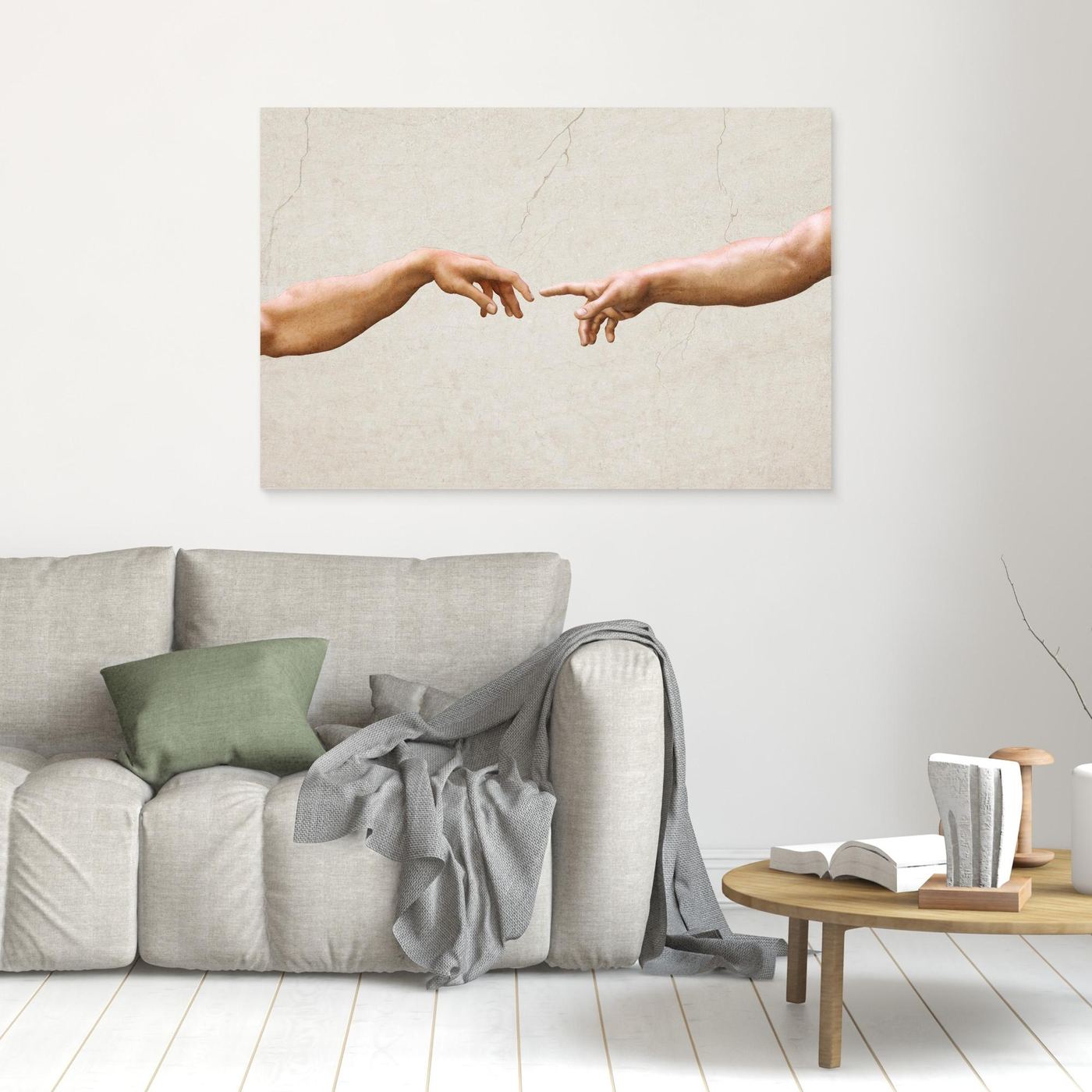 The Creation of Adam – Renaissance Masterpiece Detail of Touching Hands