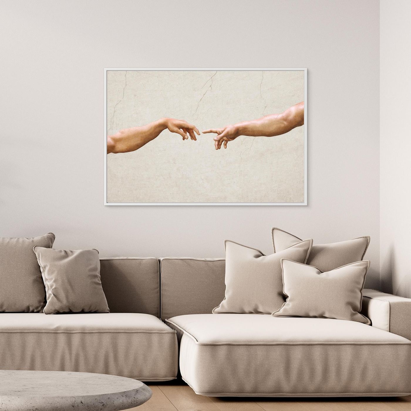 The Creation of Adam – Renaissance Masterpiece Detail of Touching Hands