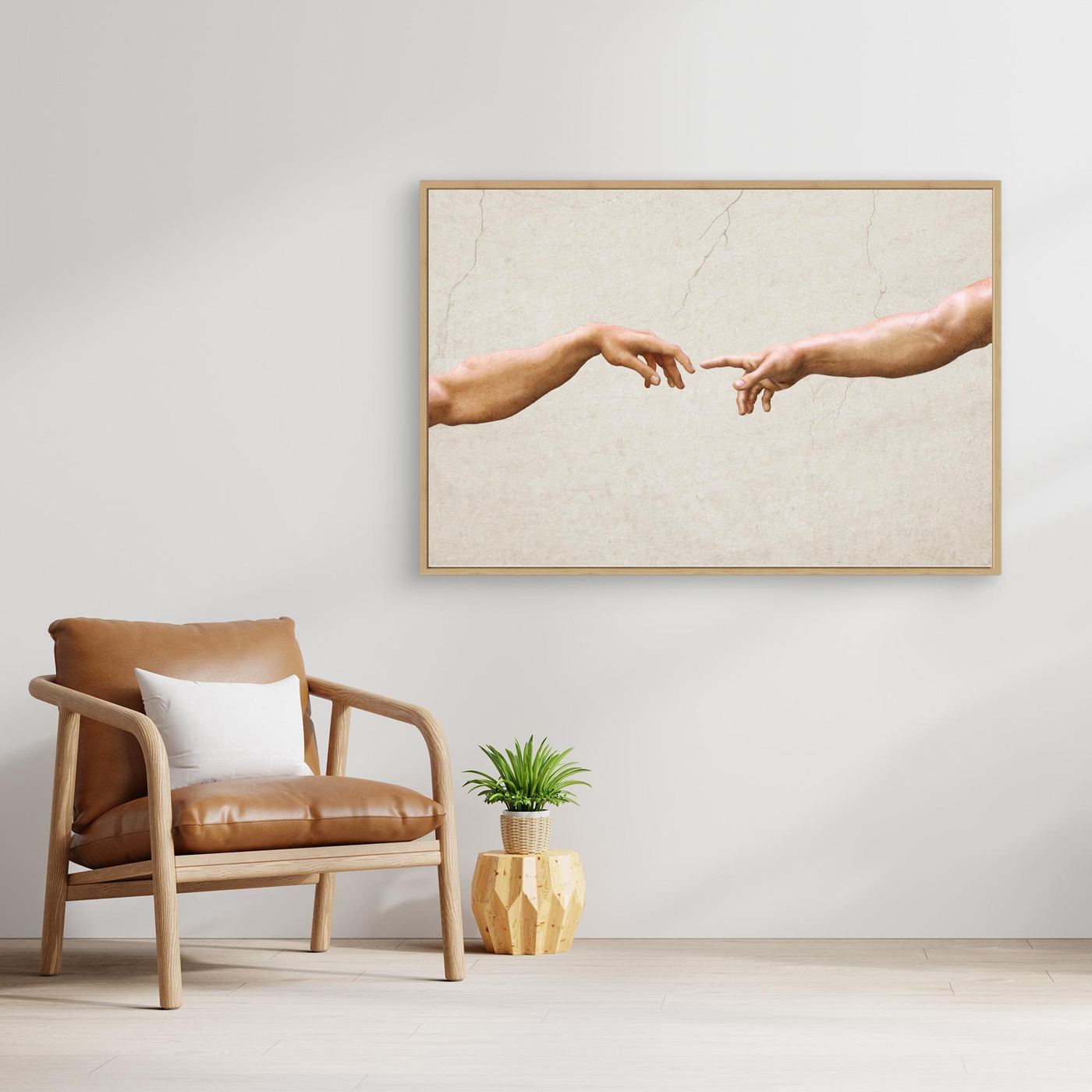 The Creation of Adam – Renaissance Masterpiece Detail of Touching Hands