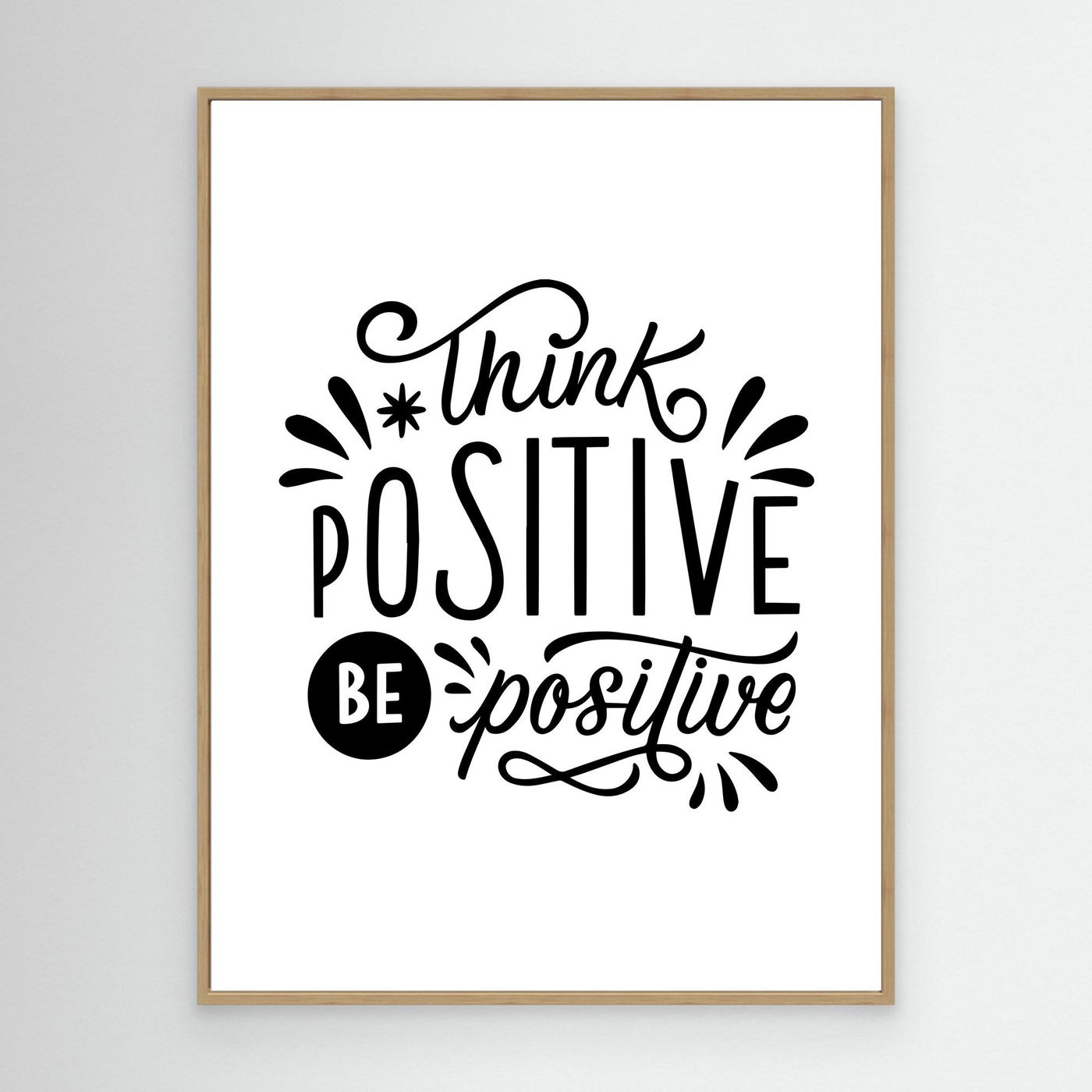 Think Positive Be Positive | Inspirational Typography Design