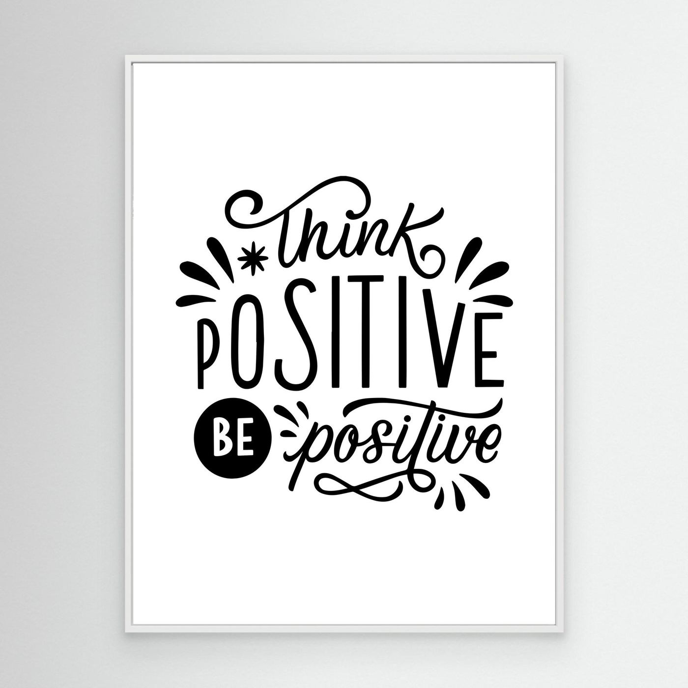 Think Positive Be Positive | Inspirational Typography Design