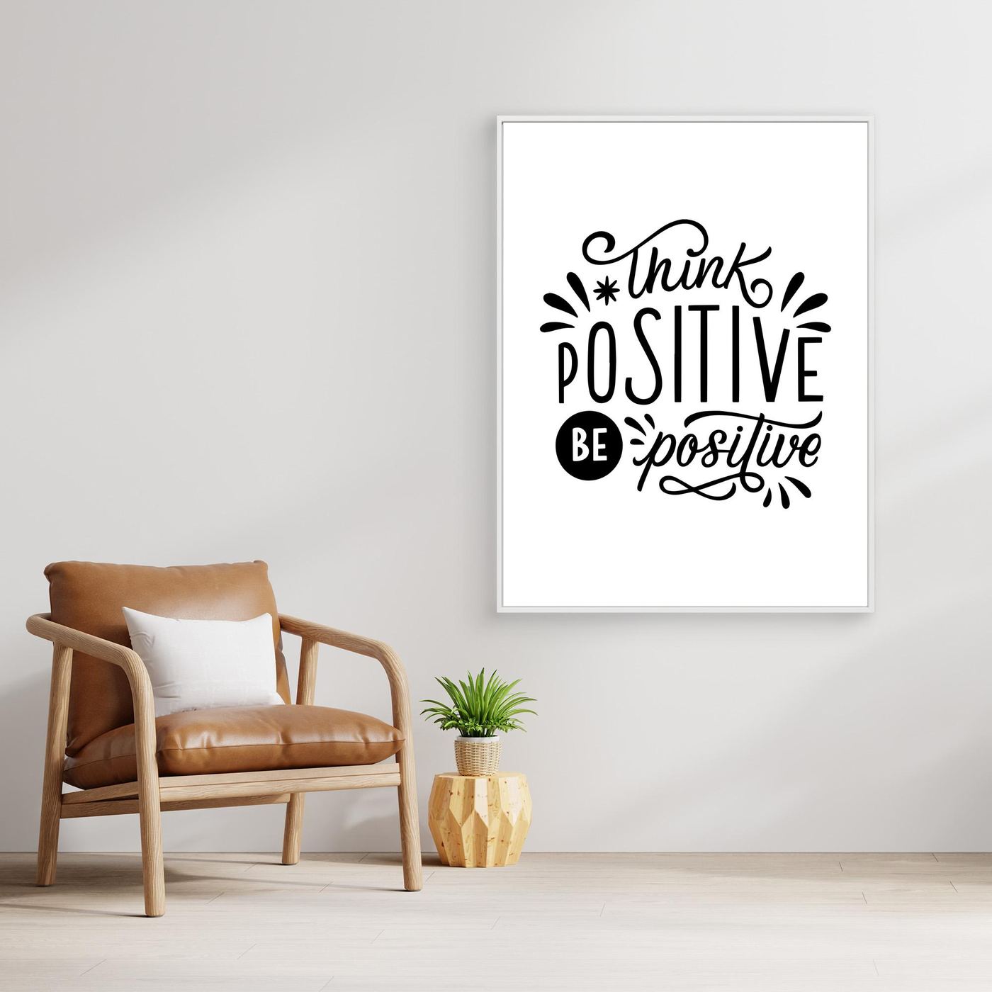 Think Positive Be Positive | Inspirational Typography Design