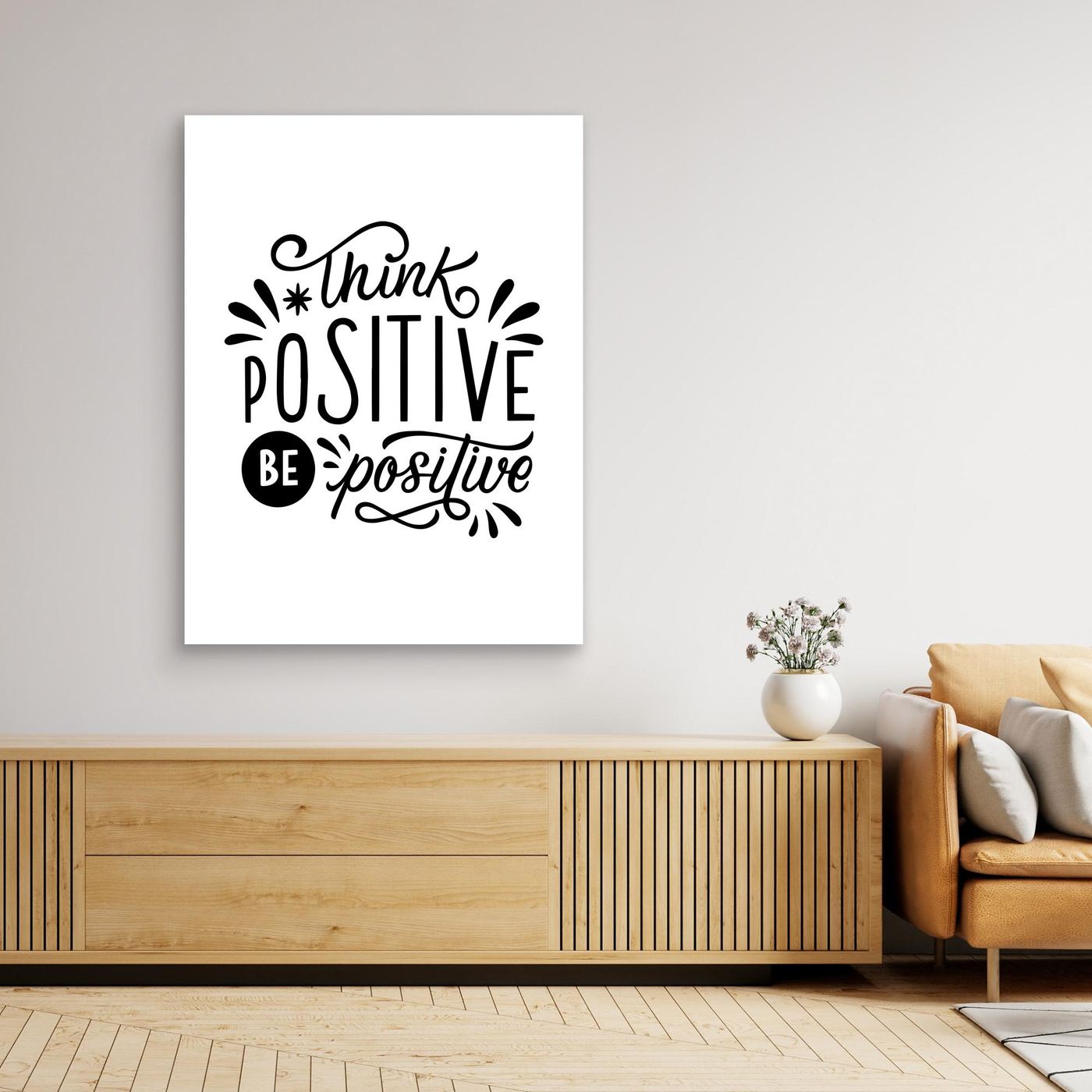 Think Positive Be Positive | Inspirational Typography Design