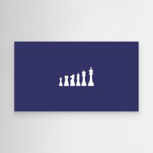 Minimal Chess Pieces Silhouette Art