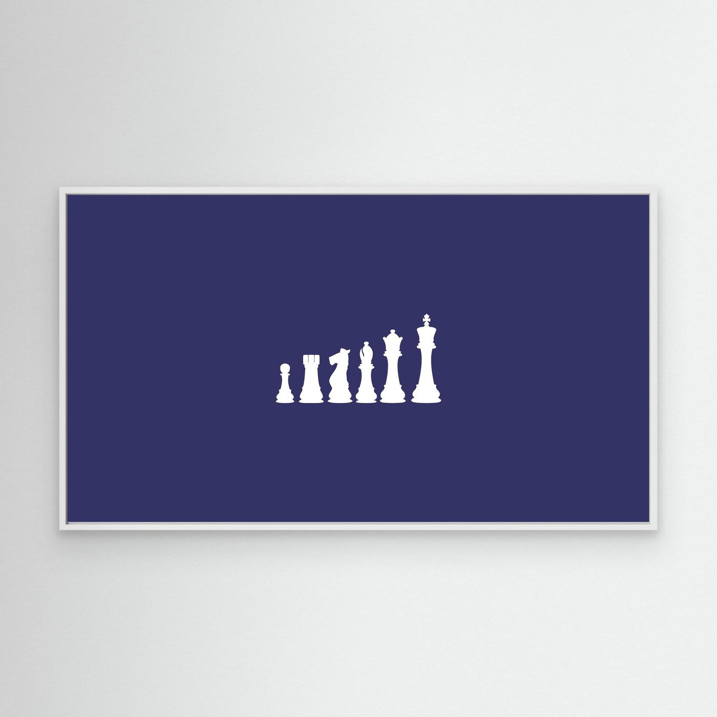Minimal Chess Pieces Silhouette Art