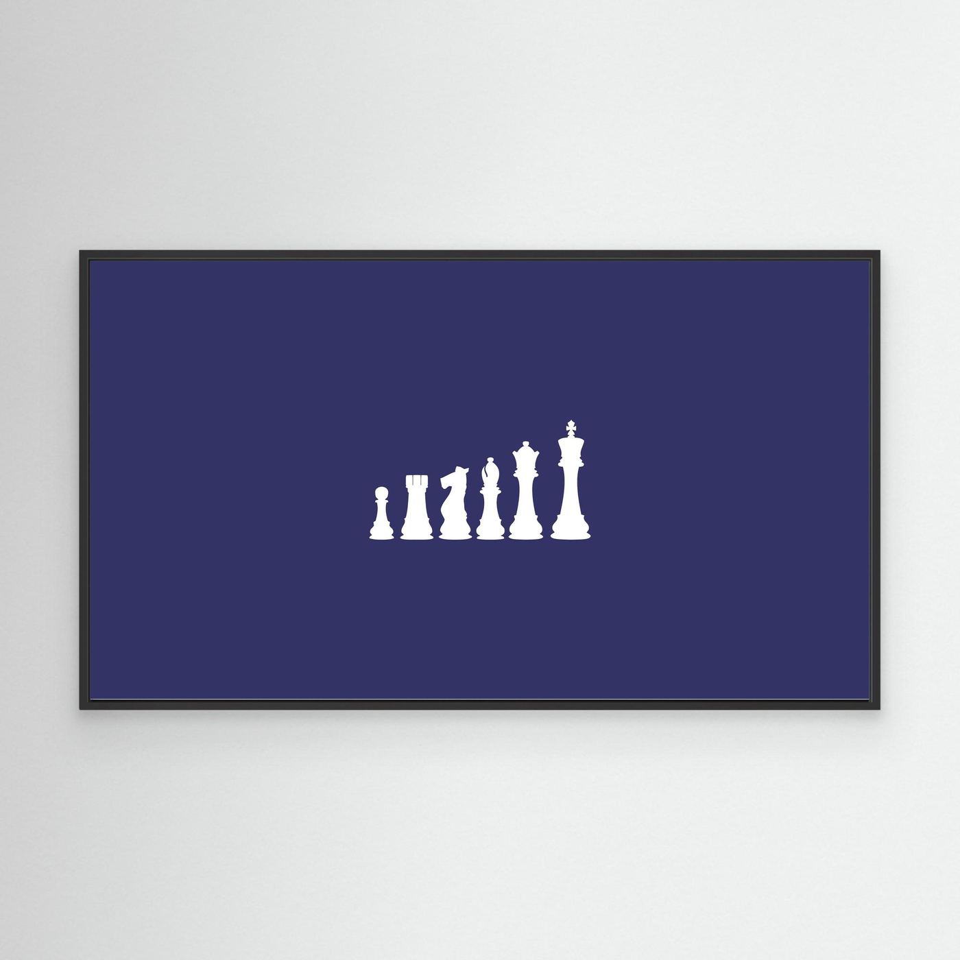 Minimal Chess Pieces Silhouette Art
