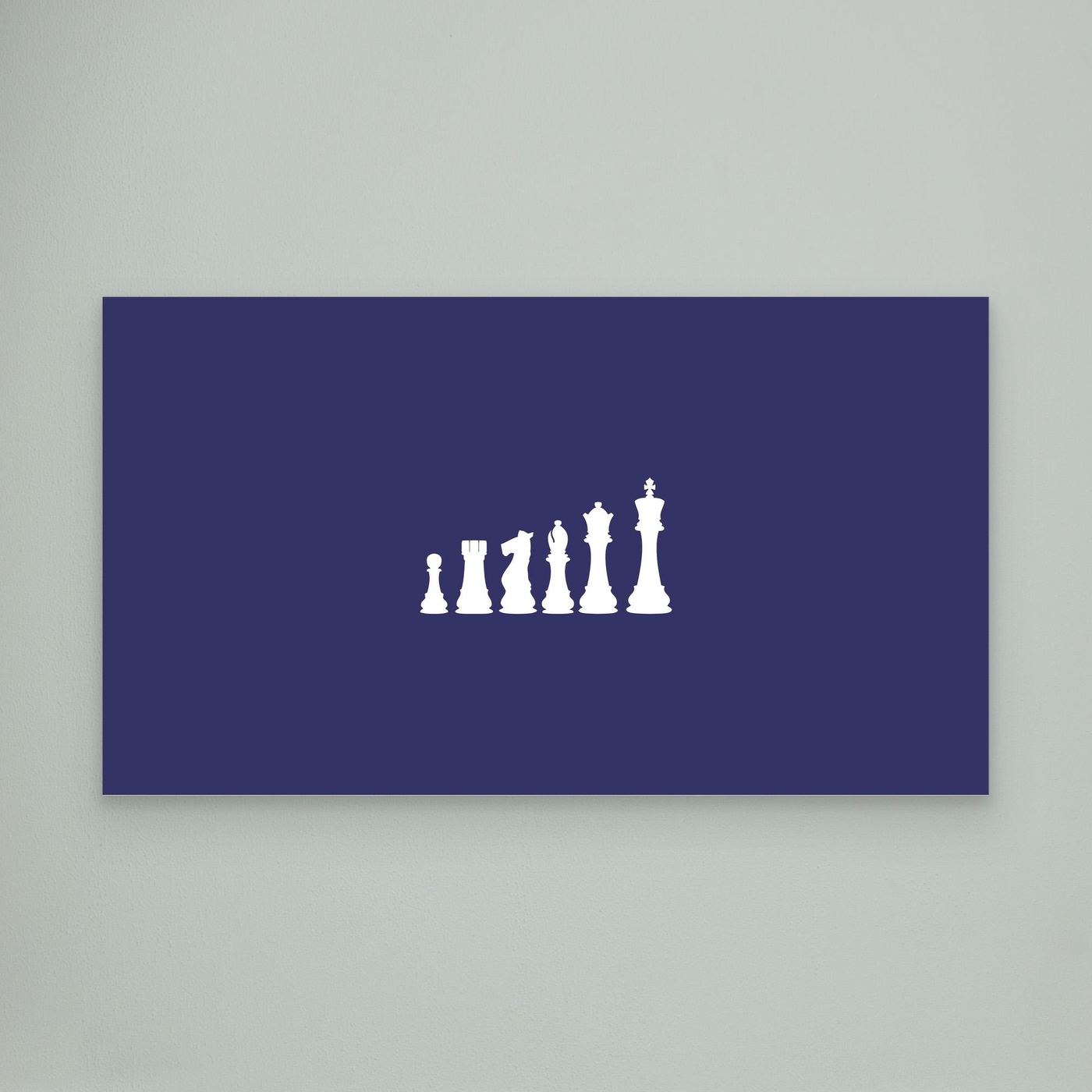 Minimal Chess Pieces Silhouette Art