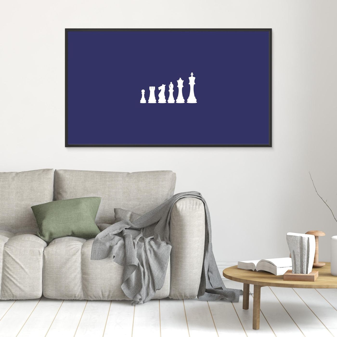 Minimal Chess Pieces Silhouette Art