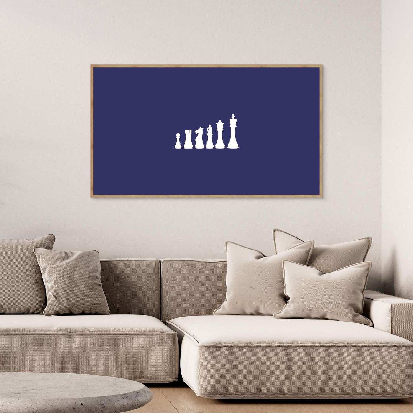 Minimal Chess Pieces Silhouette Art