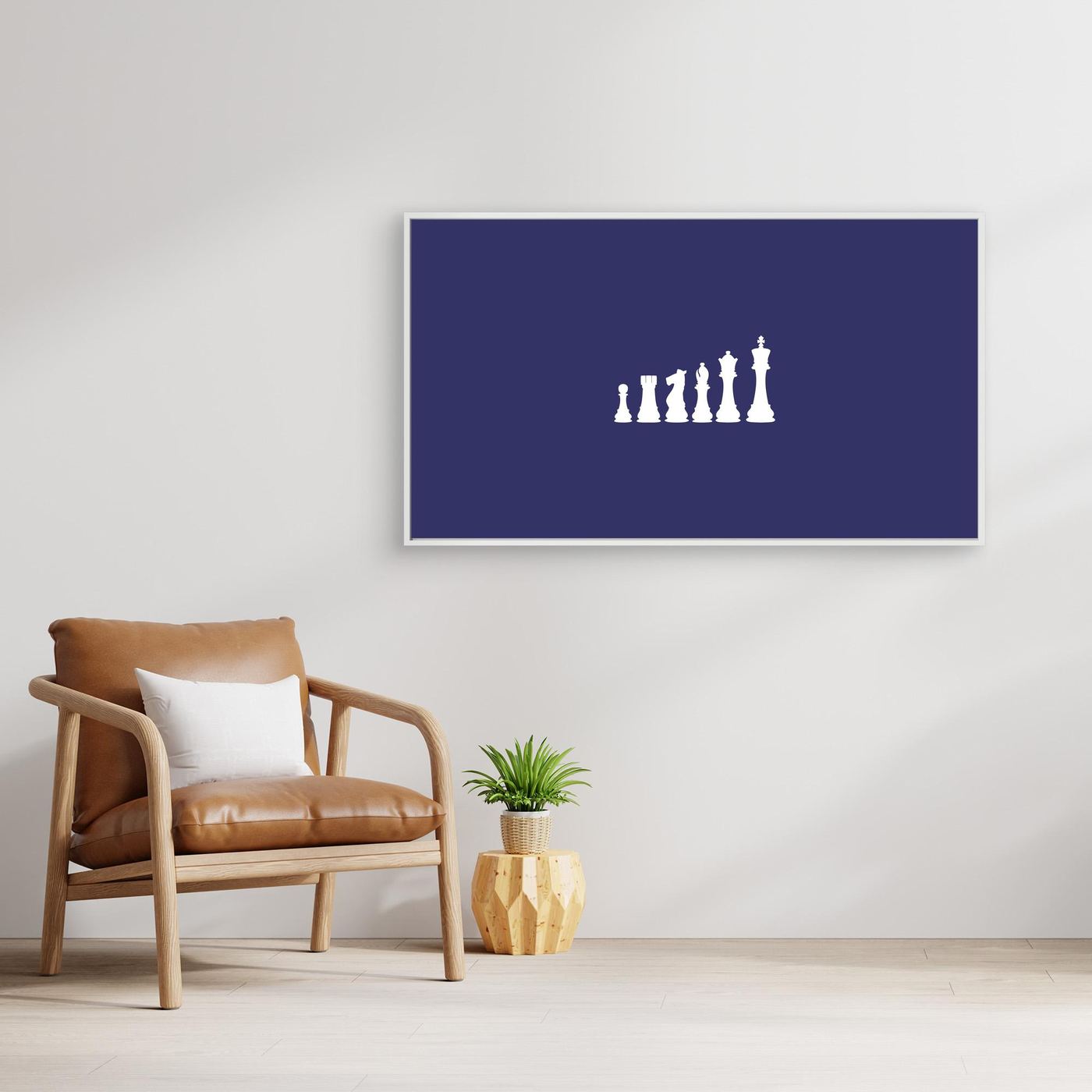 Minimal Chess Pieces Silhouette Art