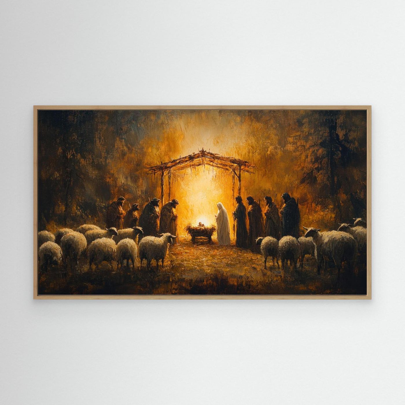 The Nativity of Christ – Shepherds Worship the Newborn King Art