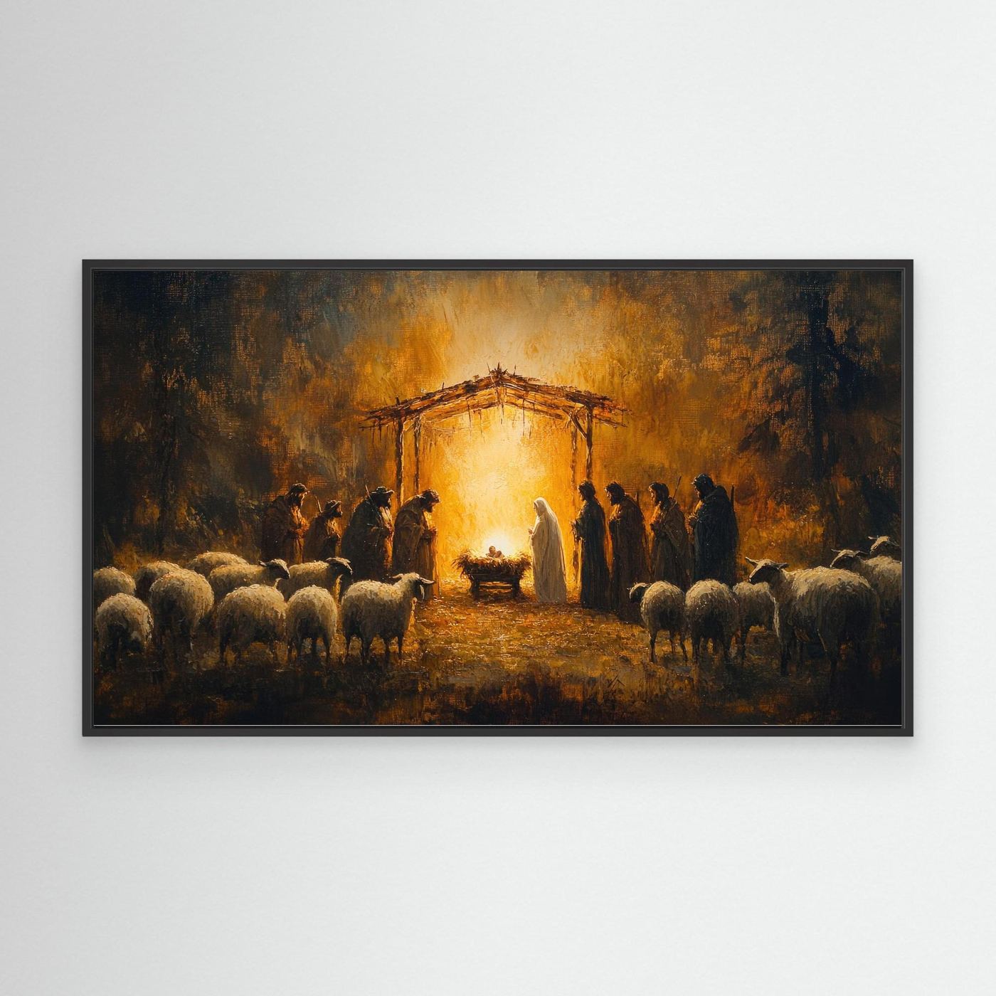 The Nativity of Christ – Shepherds Worship the Newborn King Art
