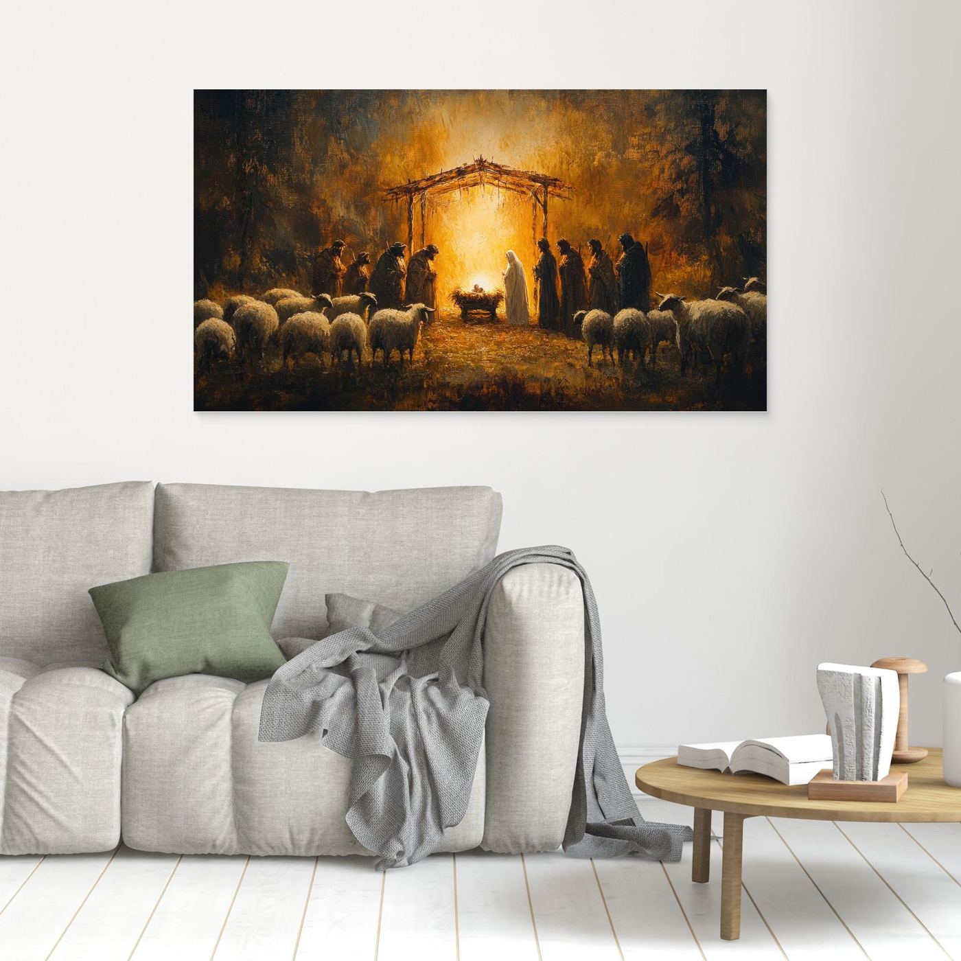 The Nativity of Christ – Shepherds Worship the Newborn King Art