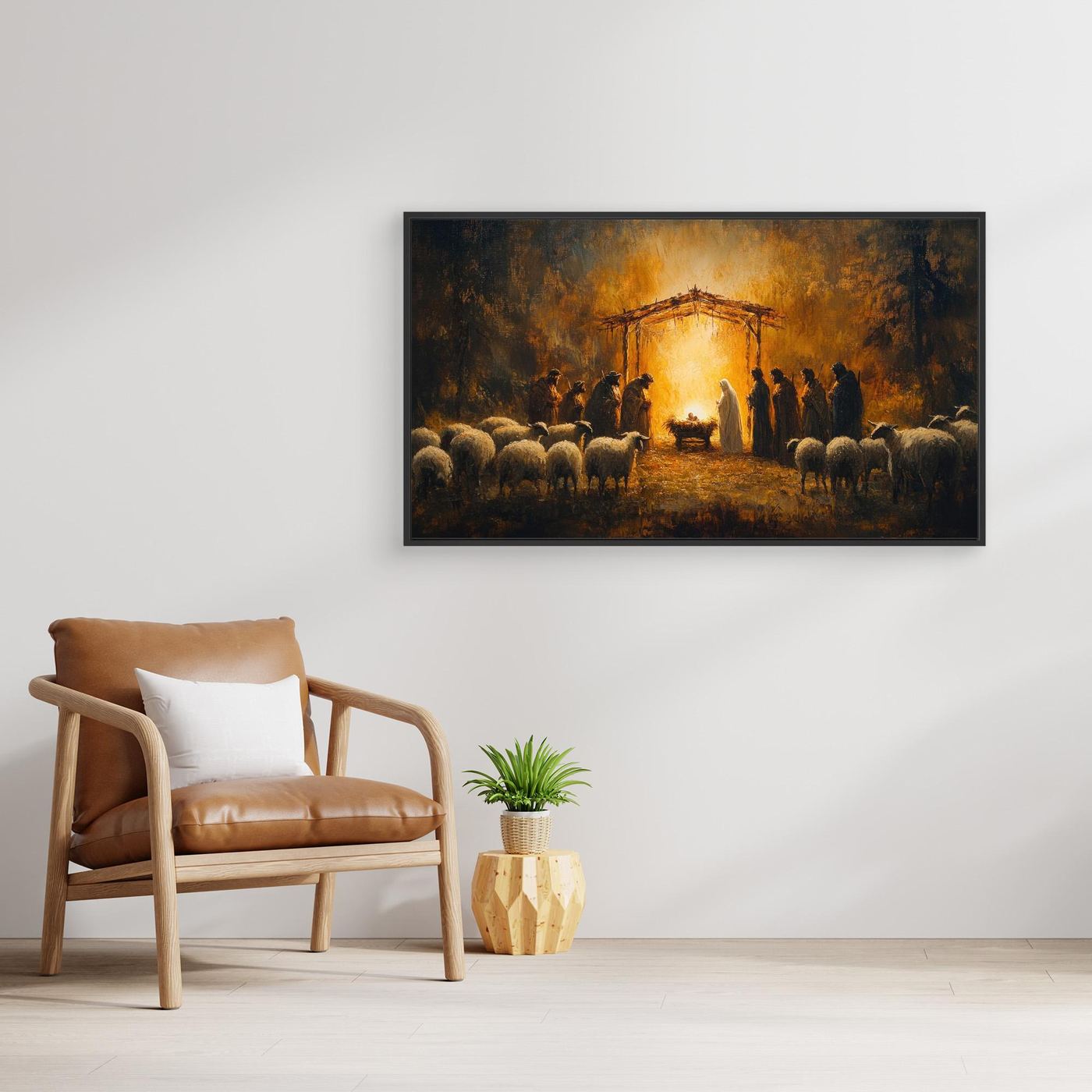The Nativity of Christ – Shepherds Worship the Newborn King Art