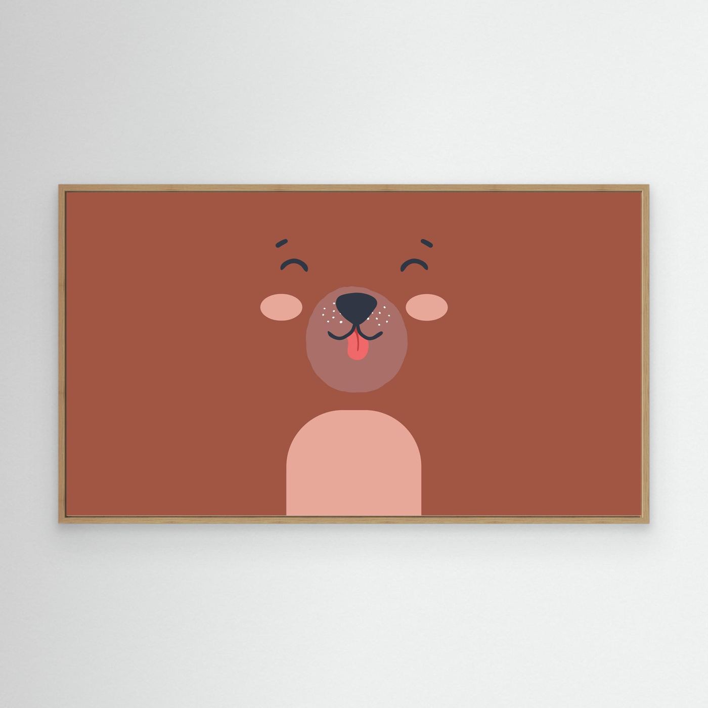 Cute Minimalist Bear Face Illustration