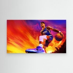 Devin Booker 4K Phoenix Suns Basketball Digital Art Wallpaper