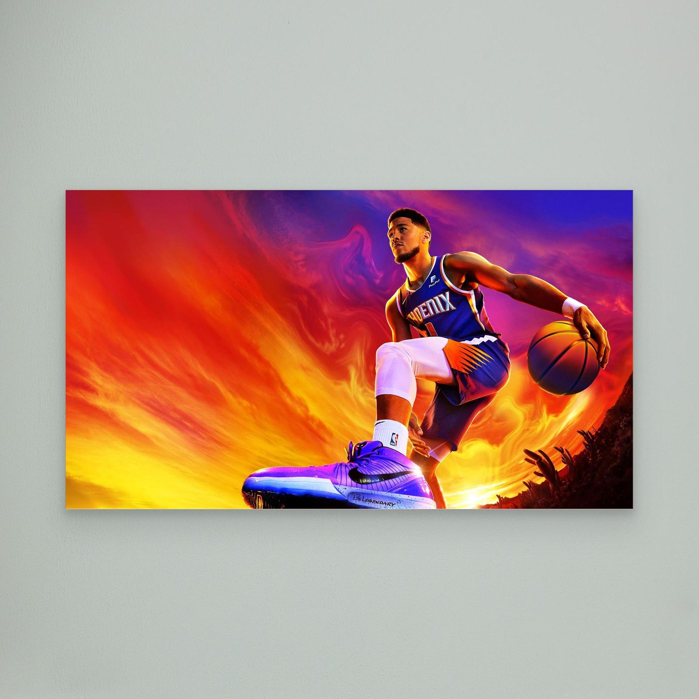 Devin Booker 4K Phoenix Suns Basketball Digital Art Wallpaper