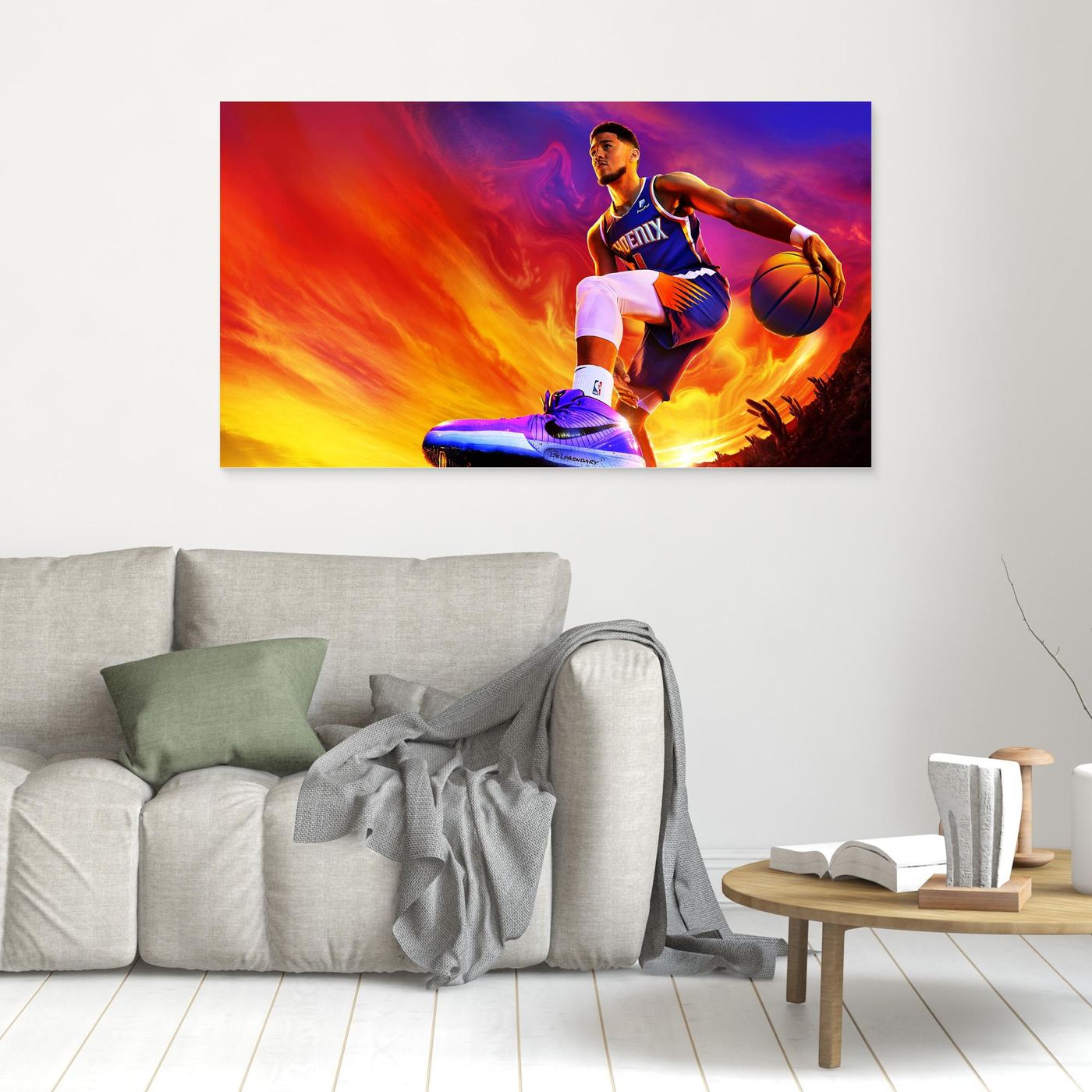 Devin Booker 4K Phoenix Suns Basketball Digital Art Wallpaper