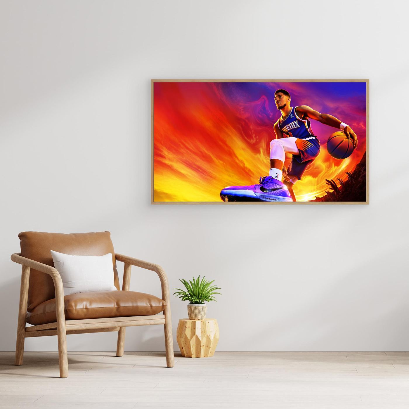 Devin Booker 4K Phoenix Suns Basketball Digital Art Wallpaper