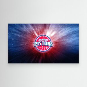 Detroit Pistons Cosmic Logo with Radiant Light Burst