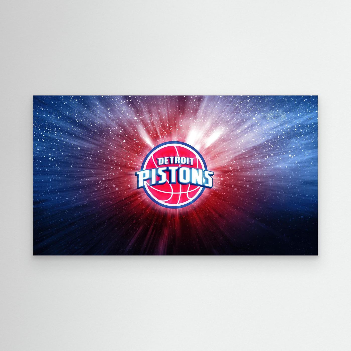 Detroit Pistons Cosmic Logo with Radiant Light Burst