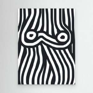 Black and White Striped Nude by Little Dean