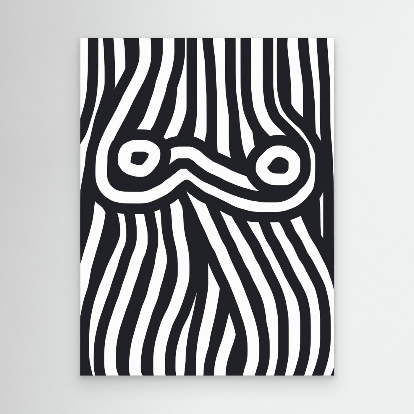 Black and White Striped Nude by Little Dean